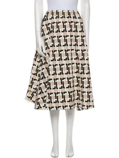 Pre-owned Goop G. Label Printed Midi Length Skirt In Blue