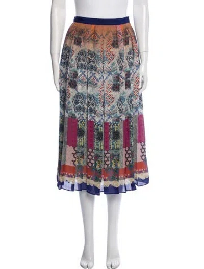 Pre-owned Goop G. Label Printed Midi Length Skirt In Neutral