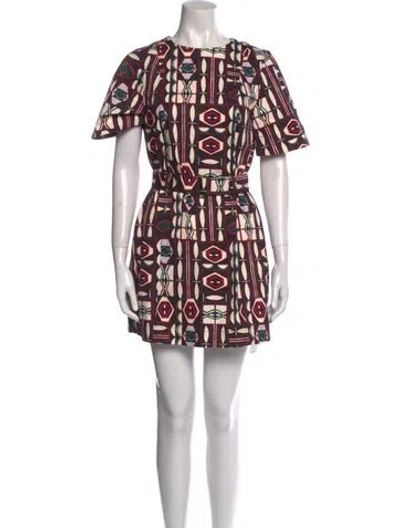 Pre-owned Goop G. Label Printed Mini Dress In Black