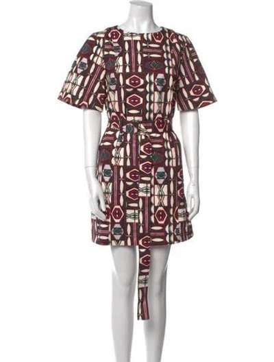 Pre-owned Goop G. Label Printed Mini Dress In Neutral