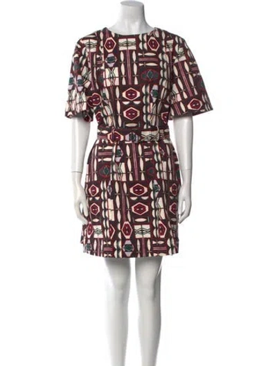 Pre-owned Goop G. Label Printed Mini Dress In White