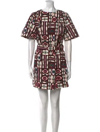 Pre-owned Goop G. Label Printed Mini Dress In White