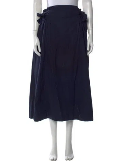 Pre-owned Goop G. Label Ruffle Embellishment Midi Length Skirt In Blue