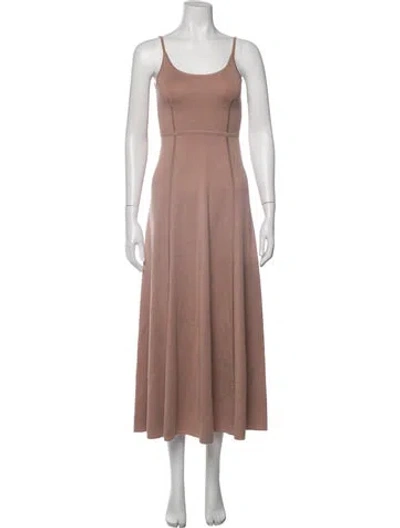 Pre-owned Goop G. Label Scoop Neck Long Dress In Neutral