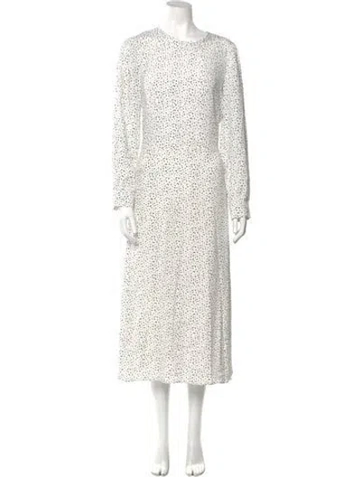 Pre-owned Goop G. Label Scoop Neck Long Dress In White