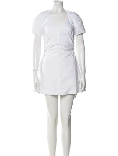 Pre-owned Goop G. Label Scoop Neck Long Dress In White