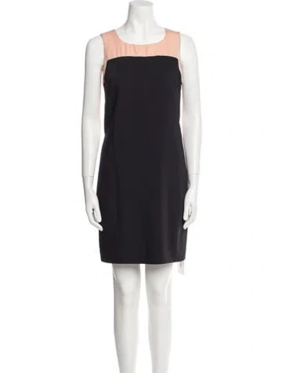 Pre-owned Goop G. Label Scoop Neck Mini Dress In Black