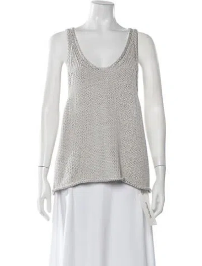 Pre-owned Goop G. Label Scoop Neck Sweater In Gray