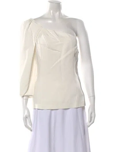 Pre-owned Goop G. Label Scoop Neck Three-quarter Sleeve Top In Neutral