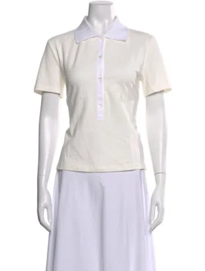 Pre-owned Goop G. Label Short Sleeve Polo W/ Tags In White