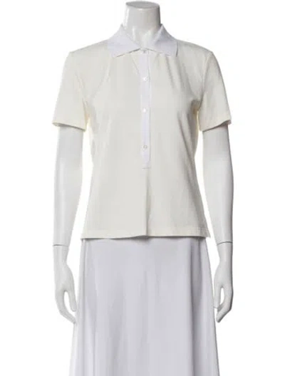 Pre-owned Goop G. Label Short Sleeve Top In White