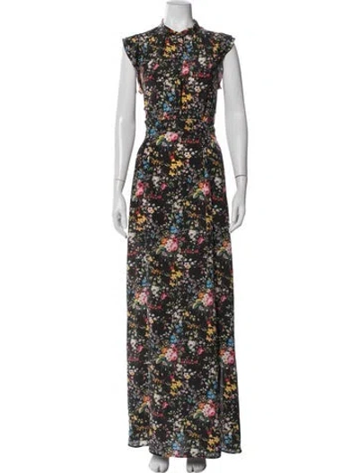 Pre-owned Goop G. Label Silk Long Dress In Black