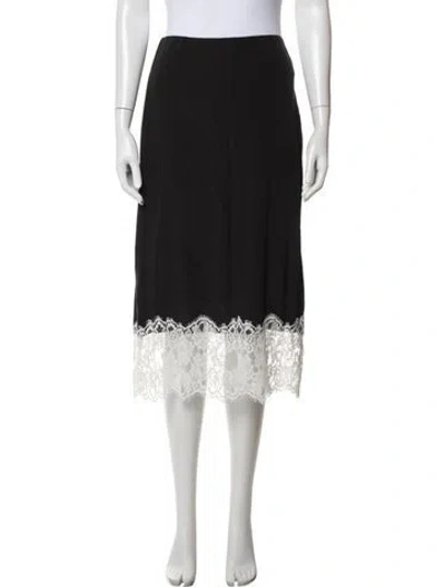 Pre-owned Goop G. Label Silk Midi Length Skirt W/ Tags In Black