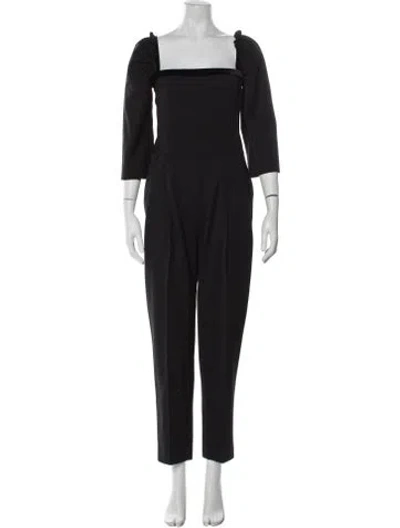 Pre-owned Goop G. Label Square Neckline Jumpsuit In Black