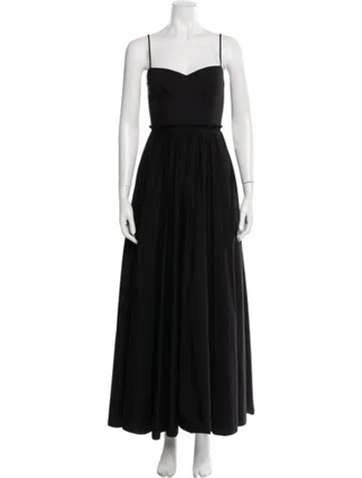 Pre-owned Goop G. Label Square Neckline Long Dress In Black