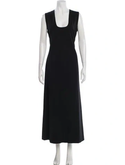 Pre-owned Goop G. Label Square Neckline Long Dress In Black