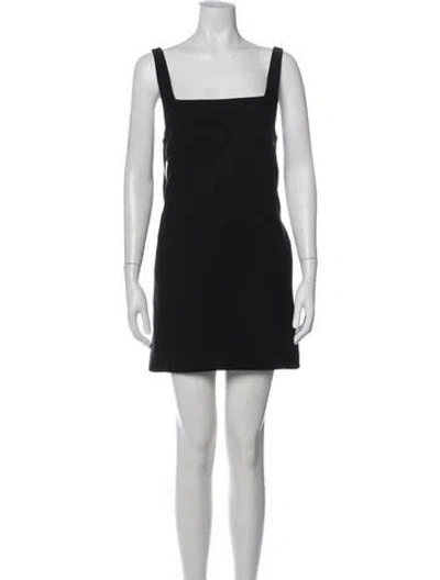 Pre-owned Goop G. Label Square Neckline Mini Dress In Blue