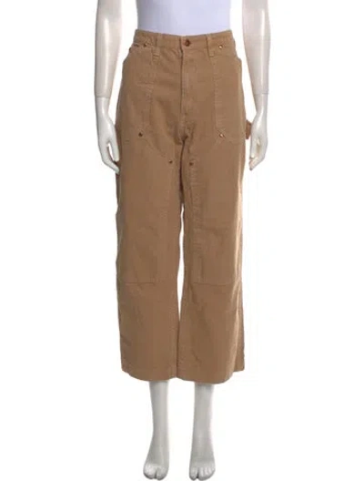 Pre-owned Goop G. Label Straight Leg Pants In Brown