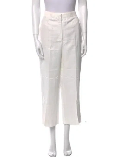 Pre-owned Goop G. Label Straight Leg Pants In White