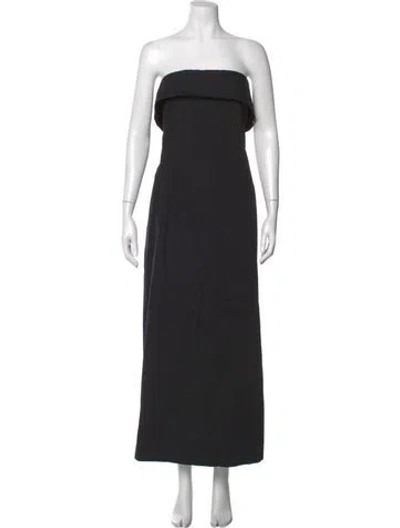 Pre-owned Goop G. Label Strapless Long Dress In Black