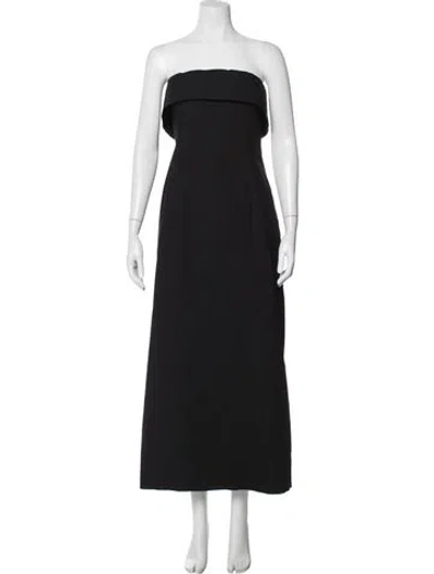 Pre-owned Goop G. Label Strapless Long Dress In Black