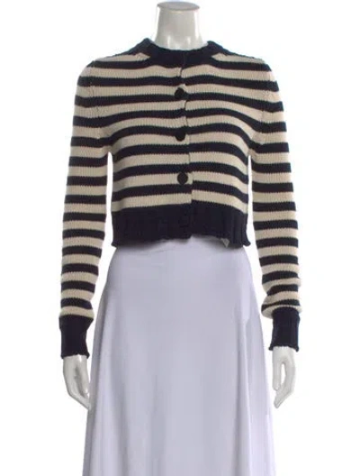 Pre-owned Goop G. Label Striped Crew Neck Sweater In Neutral
