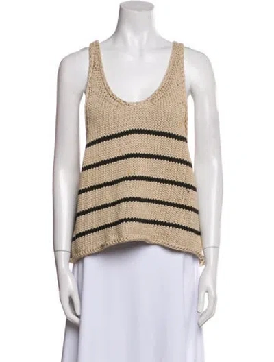Pre-owned Goop G. Label Striped Scoop Neck Sweater