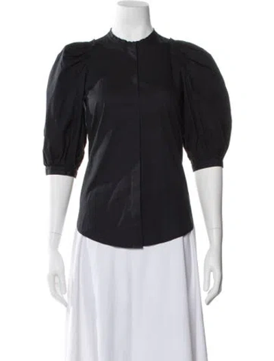 Pre-owned Goop G. Label Three-quarter Sleeve Top In Black