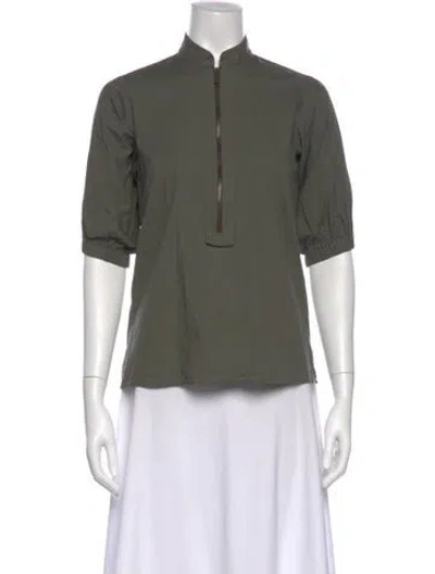 Pre-owned Goop G. Label Three-quarter Sleeve Top In Gray