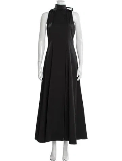 Pre-owned Goop G. Label Tie Neck Long Dress In Multi