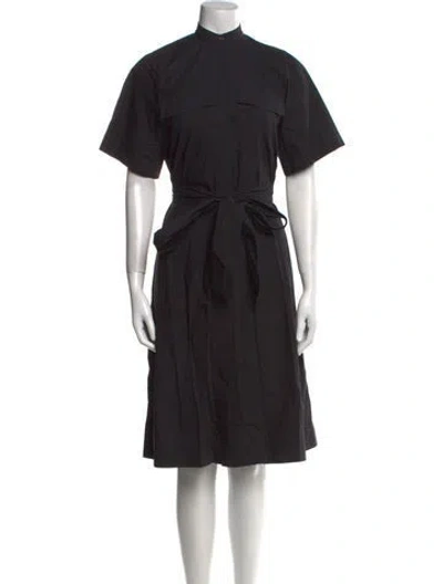 Pre-owned Goop G. Label Turtleneck Midi Length Dress In Black