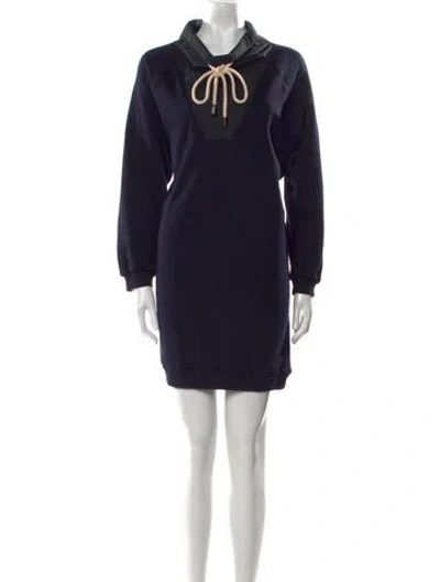 Pre-owned Goop G. Label Turtleneck Mini Dress In Black