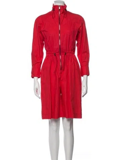 Pre-owned Goop G. Label Turtleneck Romper In Red