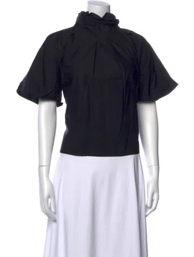 Pre-owned Goop G. Label Turtleneck Short Sleeve Top In Black