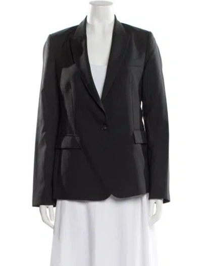 Pre-owned Goop G. Label Virgin Wool Blazer In Gray