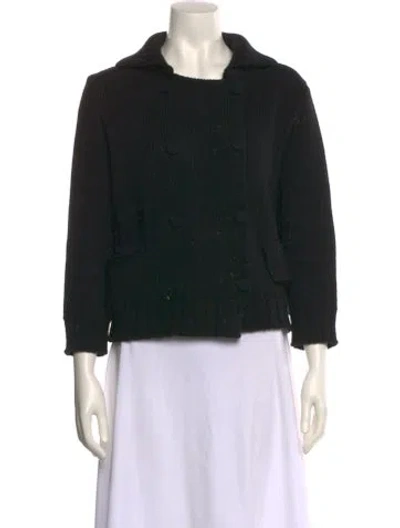 Pre-owned Goop G. Label Virgin Wool Cowl Neck Sweater In Black