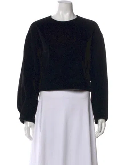 Pre-owned Goop G. Label Virgin Wool Crew Neck Sweater In Black