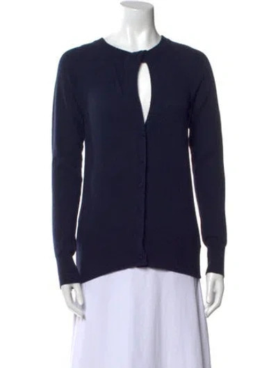 Pre-owned Goop G. Label Virgin Wool Crew Neck Sweater In Blue