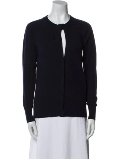 Pre-owned Goop G. Label Virgin Wool Crew Neck Sweater In Blue