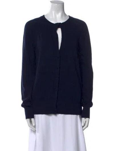 Pre-owned Goop G. Label Virgin Wool Crew Neck Sweater In Blue