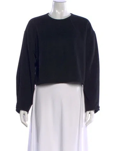 Pre-owned Goop G. Label Virgin Wool Crew Neck Sweater In Blue