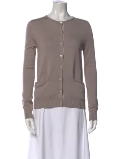 Pre-owned Goop G. Label Virgin Wool Crew Neck Sweater In Gray