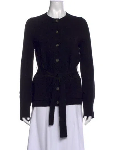 Pre-owned Goop G. Label Virgin Wool Crew Neck Sweater W/ Tags In Black