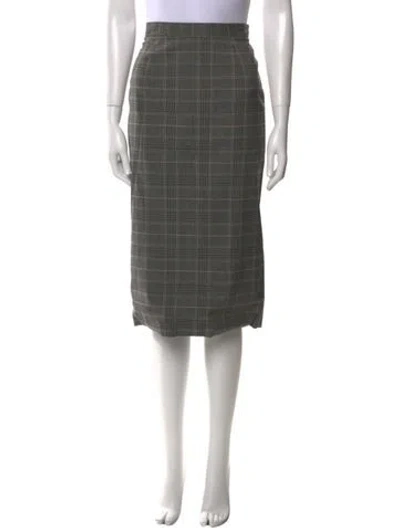 Pre-owned Goop G. Label Virgin Wool Knee-length Skirt In Gray