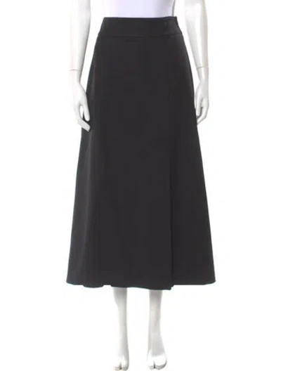 Pre-owned Goop G. Label Virgin Wool Midi Length Skirt In Gray