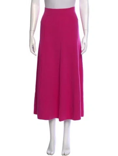Pre-owned Goop G. Label Virgin Wool Midi Length Skirt In Pink
