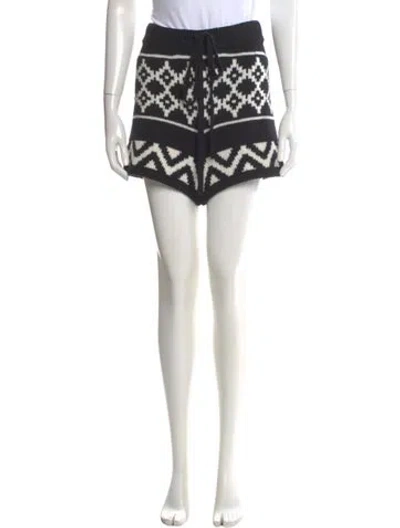 Pre-owned Goop G. Label Virgin Wool Mini Shorts In Black