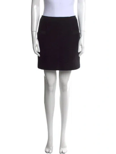 Pre-owned Goop G. Label Virgin Wool Mini Skirt In Black