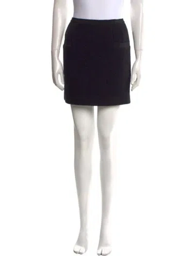 Pre-owned Goop G. Label Virgin Wool Mini Skirt In Black