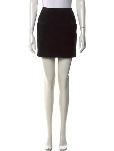 Pre-owned Goop G. Label Virgin Wool Mini Skirt In Black